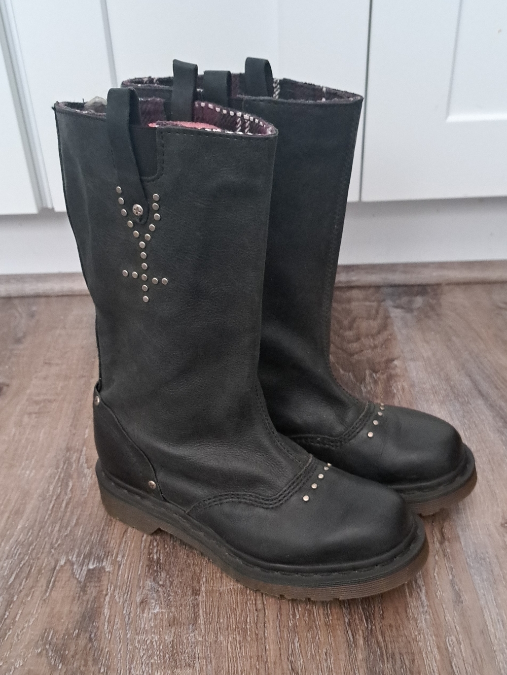 Rare, Vintage Dr Marten Alexia Mid Calf Studded Boot